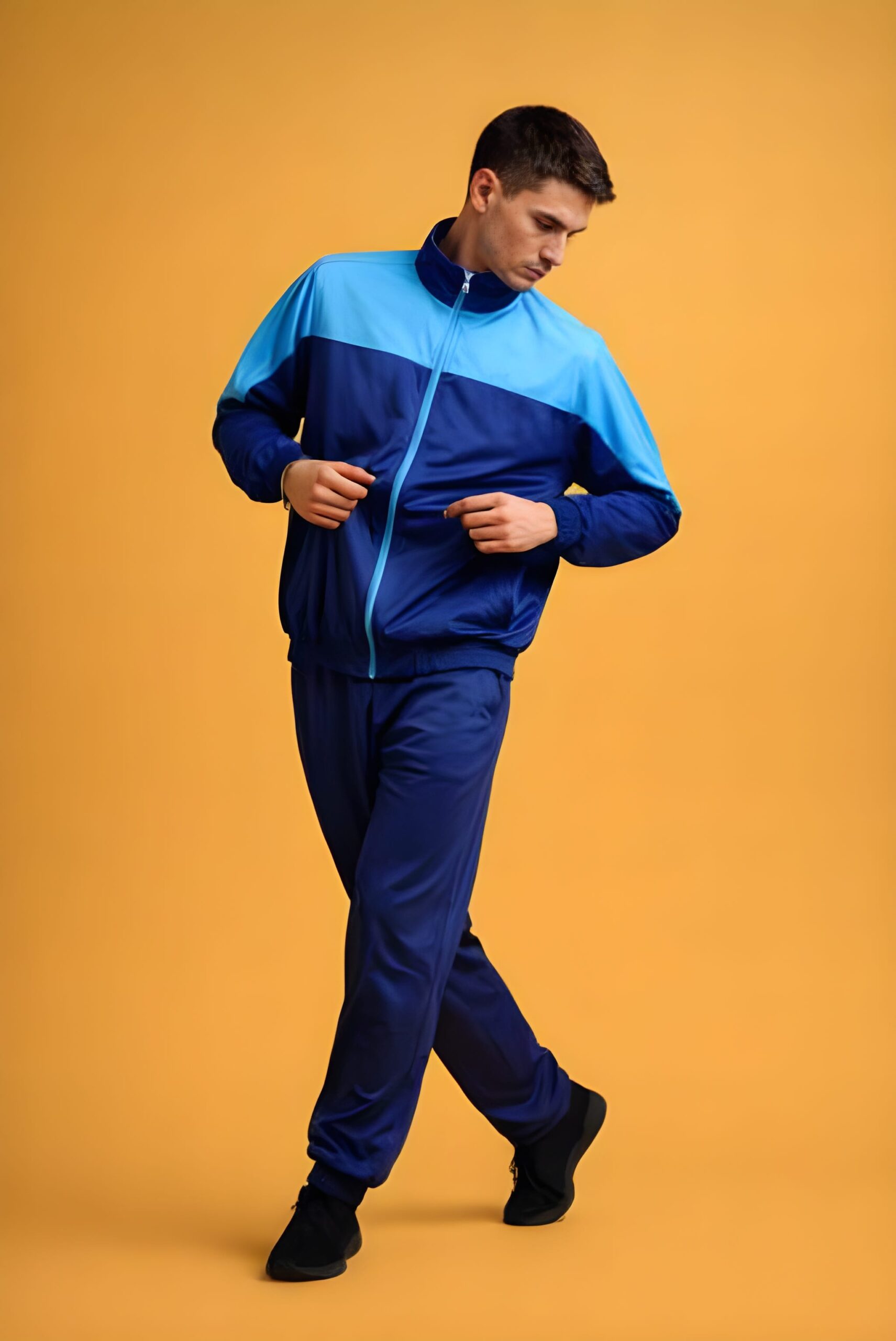 Blue Colorblock Tracksuit