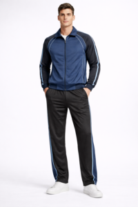 Sports Tracksuit by Converx made with Premium Super Poly Fabric for Men – Front, Back and Side Views